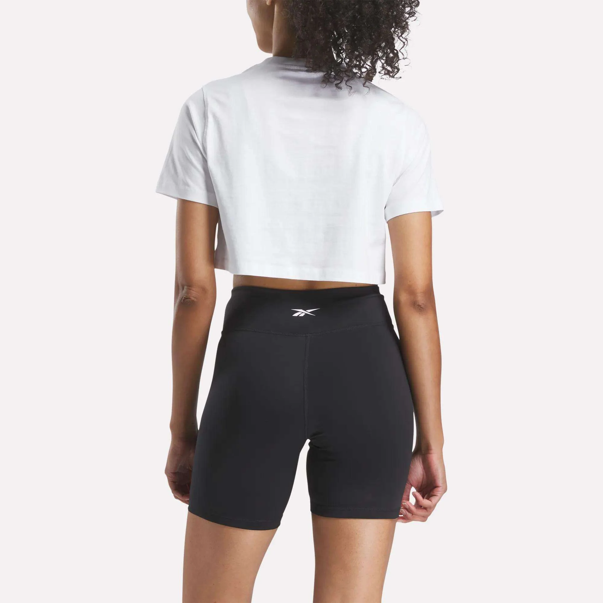 Women's Two-Color Logo Crew Cropped Short Sleeve Tee - Image 3